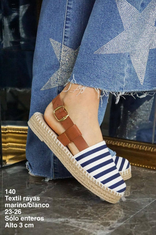 140 Textile Stripes Navy/White image 1