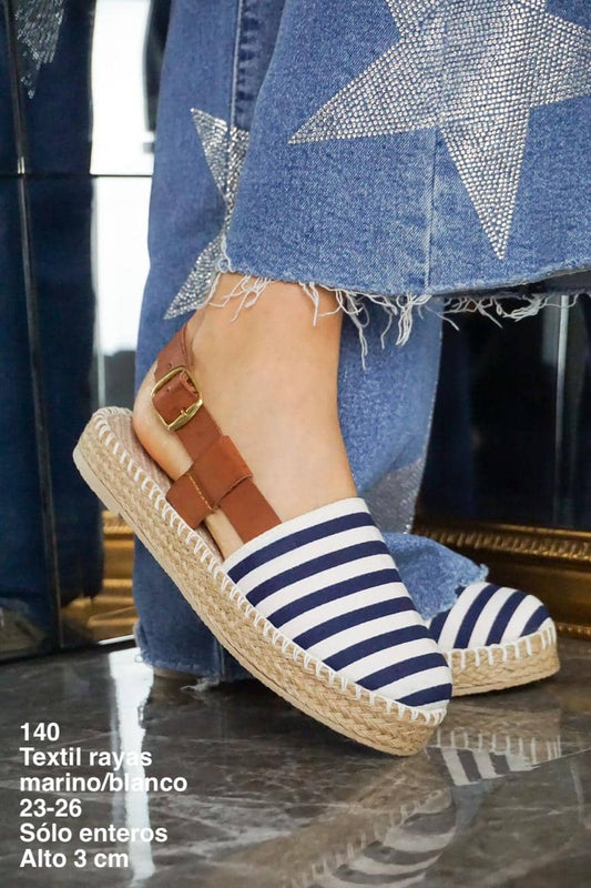 140 Textile Stripes Navy/White image 0